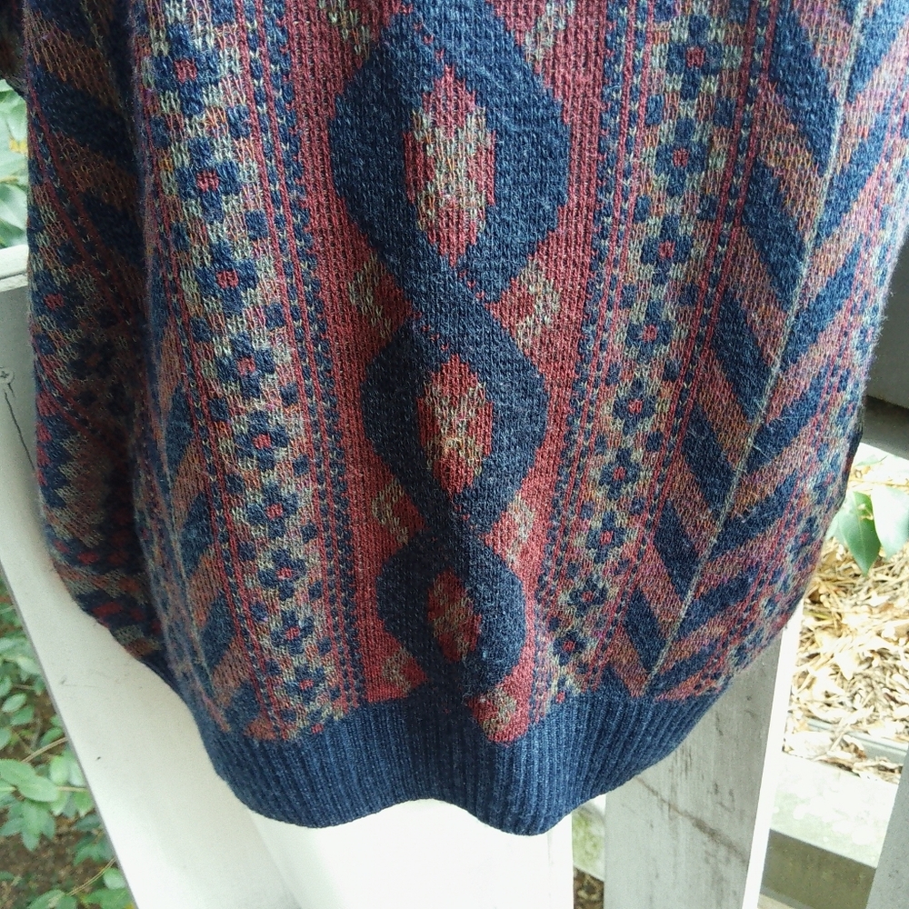 Vintage 80s Academia Preppy Retro Grandpa Pullover Crewneck Sweater - Picture 7 of 11